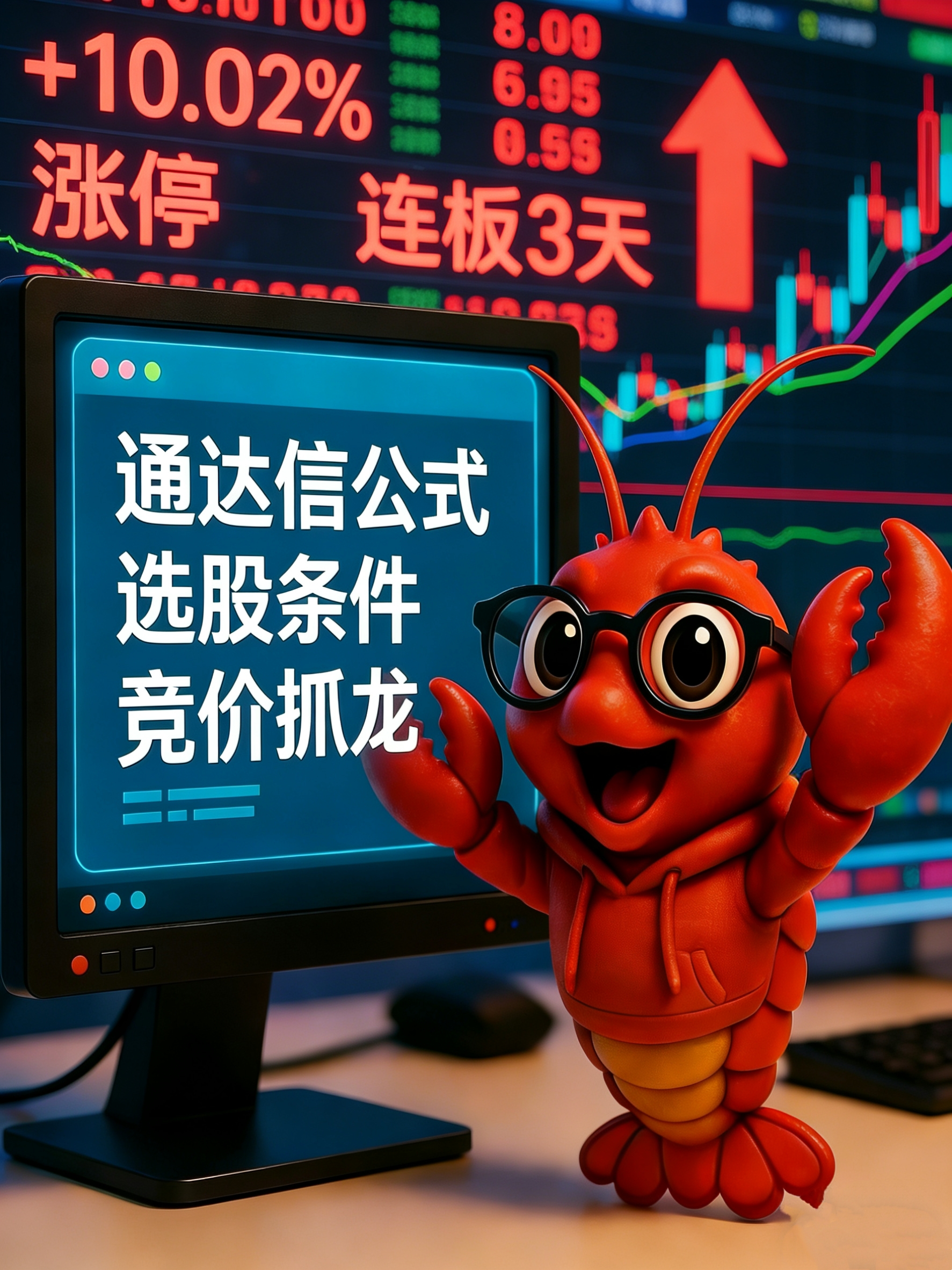 通达信公式：竞价抓龙